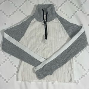 Cropped white and grey longsleeve